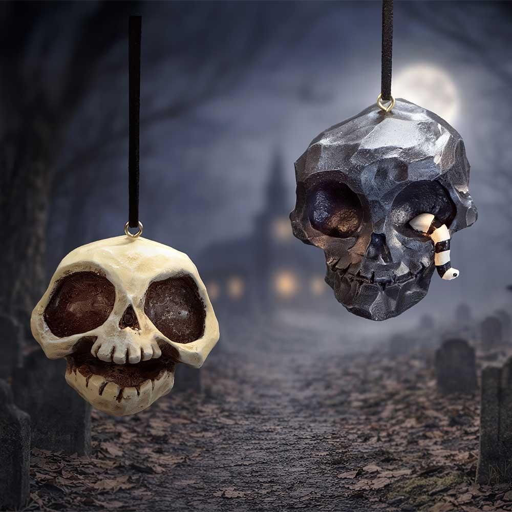 Nemesis Now - Grim and Grin Hanging Ornaments (Set of 2) Christmas bauble - Multicolours